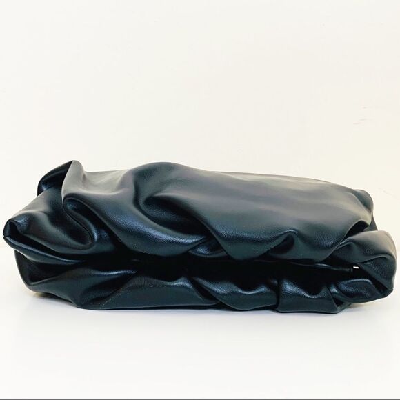 Vegan Leather Upside Down Shoulder Bag, Black - Picture 13 of 16